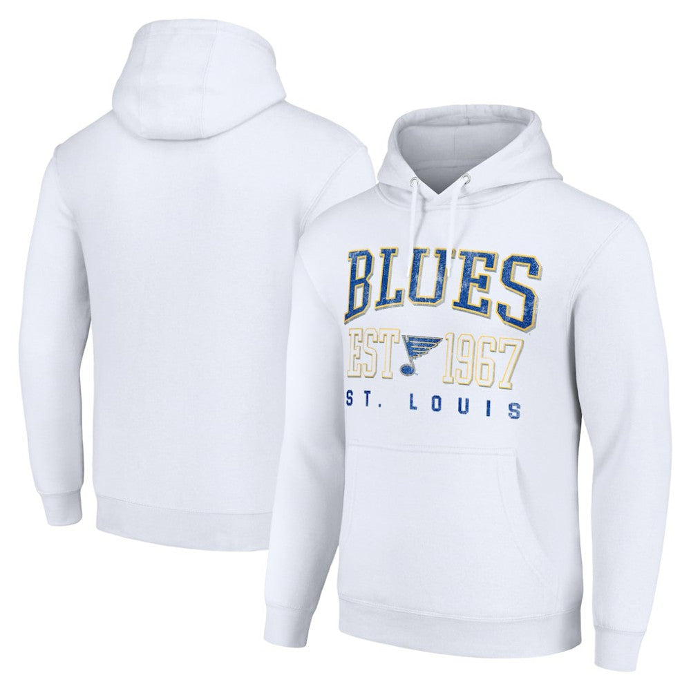 St. Louis Blues - Starter Retro Graphic Pullover Hoodie White