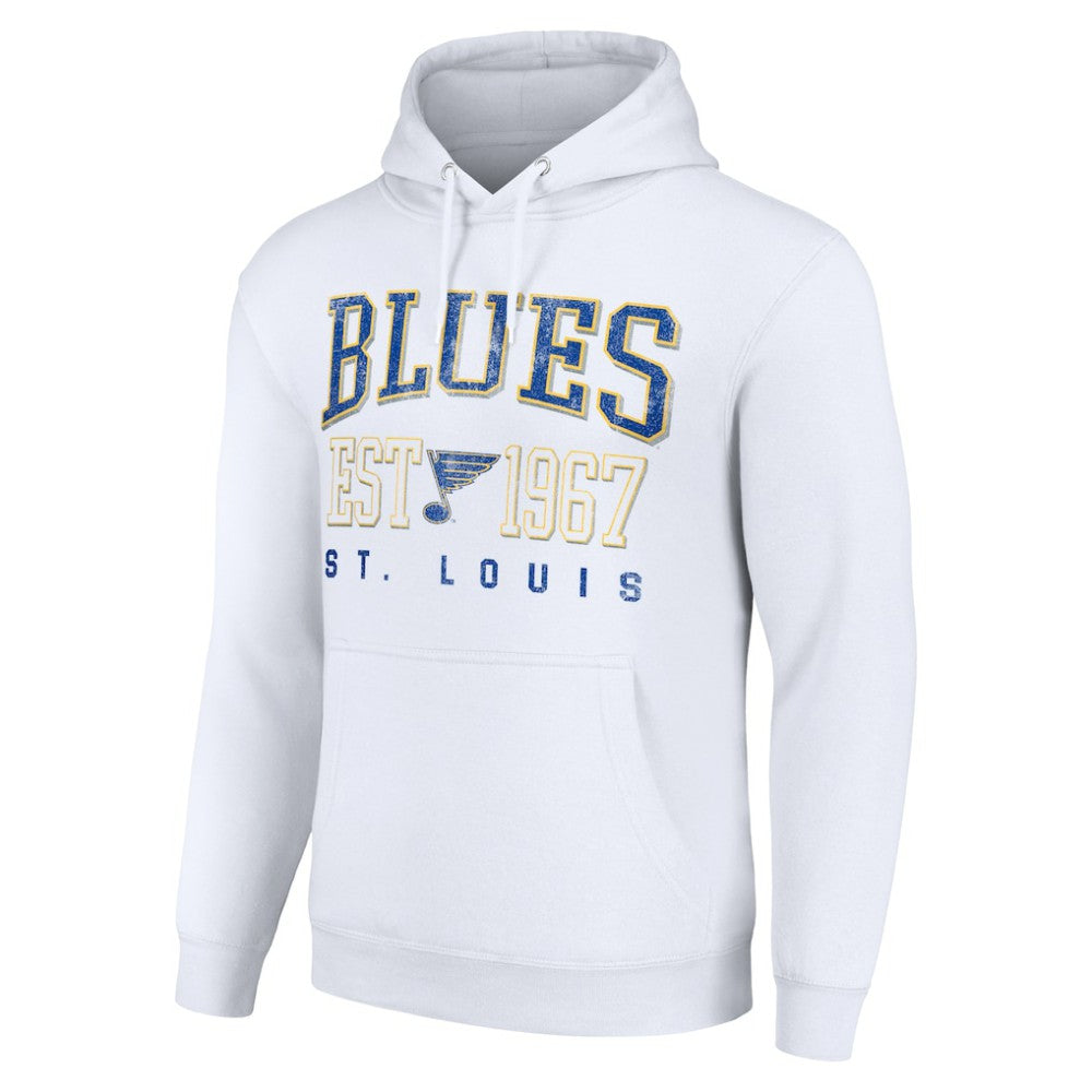 St. Louis Blues - Starter Retro Graphic Pullover Hoodie White