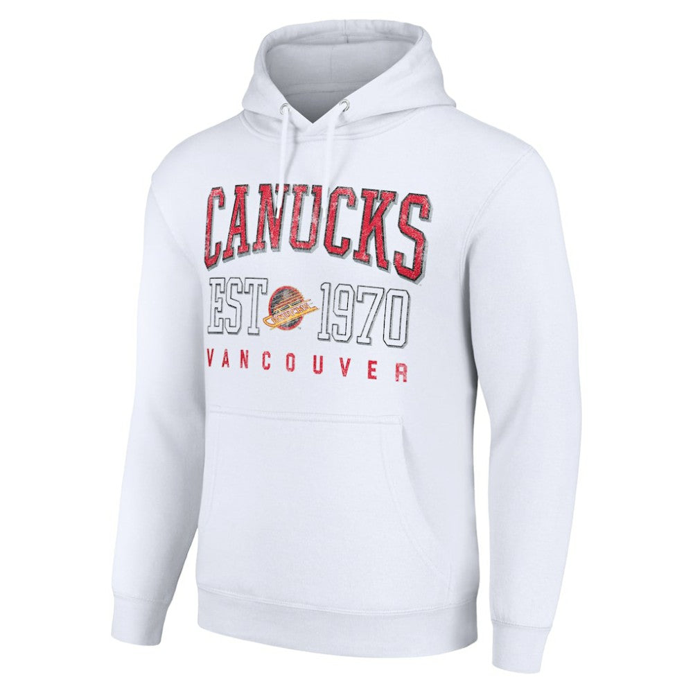 Vancouver Canucks - Starter Retro Graphic Pullover Hoodie White