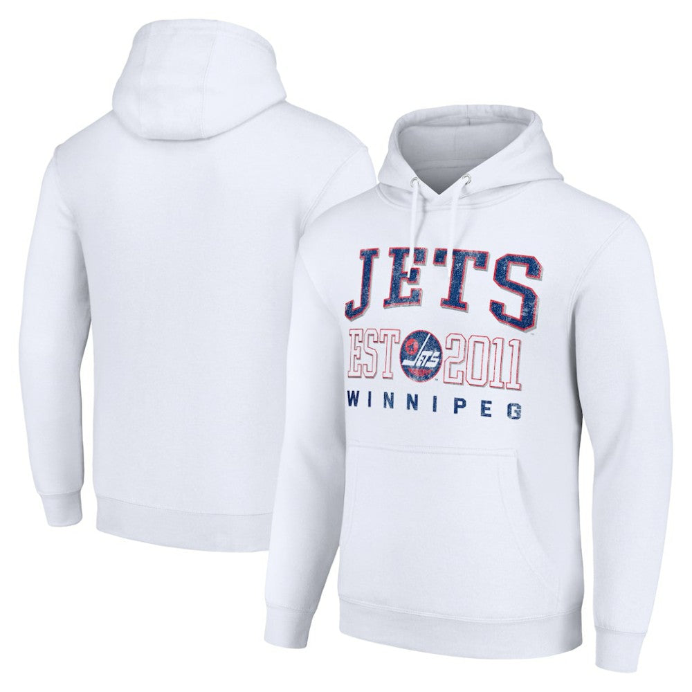 Winnipeg Jets - Starter Retro Graphic Pullover Hoodie White