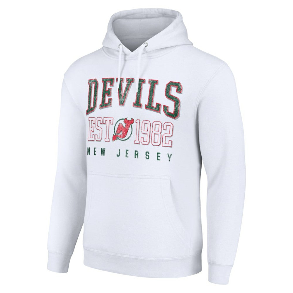 New Jersey Devils - Starter Retro Graphic Pullover Hoodie White