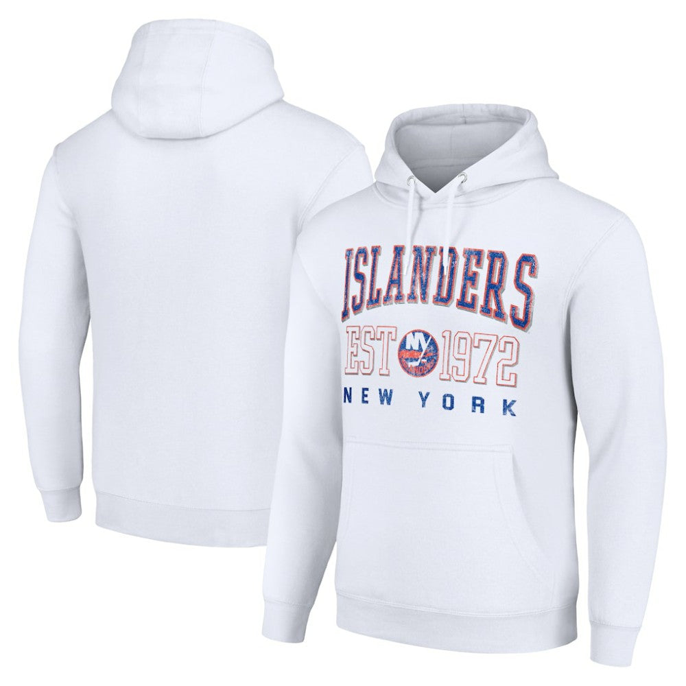 New York Islanders - Starter Retro Graphic Pullover Hoodie White