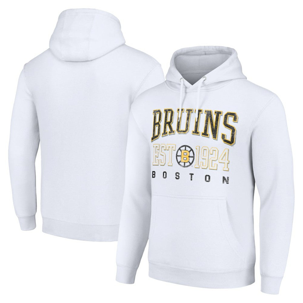 Boston Bruins Starter Retro Graphic Pullover Hoodie White
