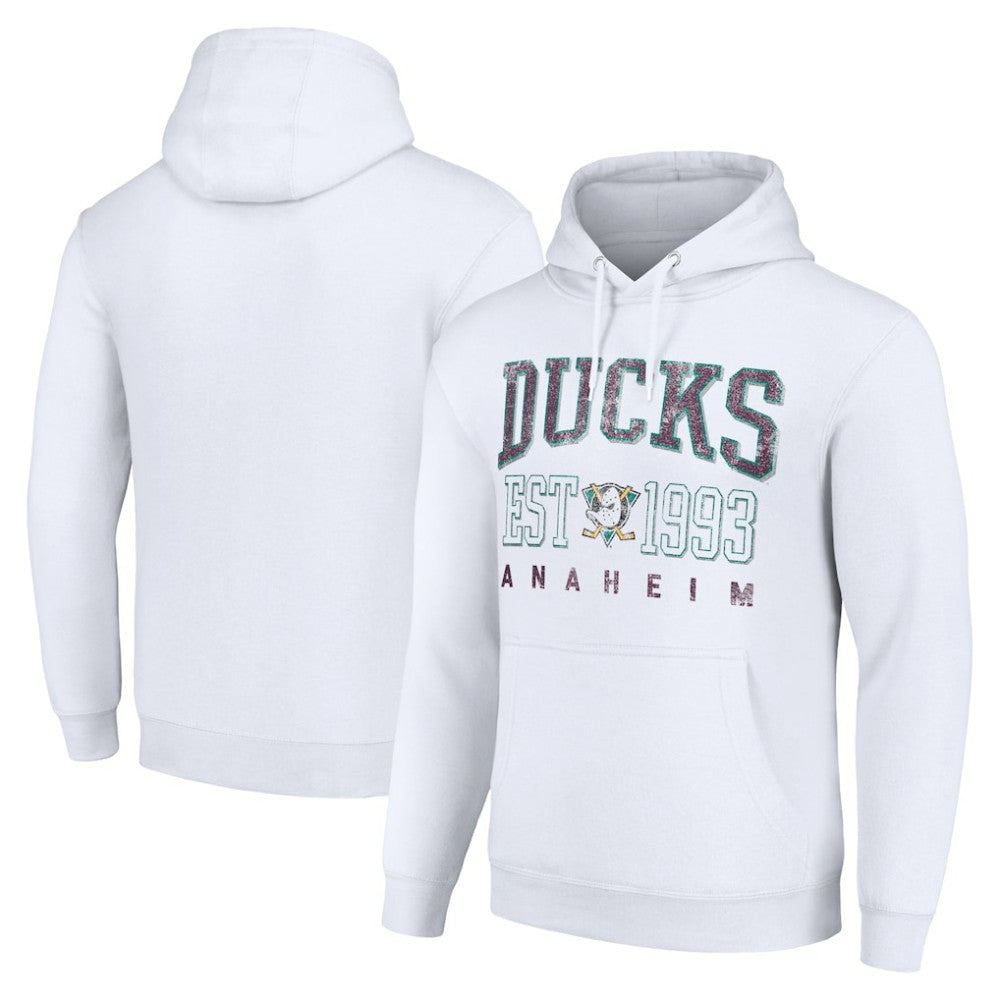 Anaheim Ducks - Starter Retro Graphic Pullover Hoodie White