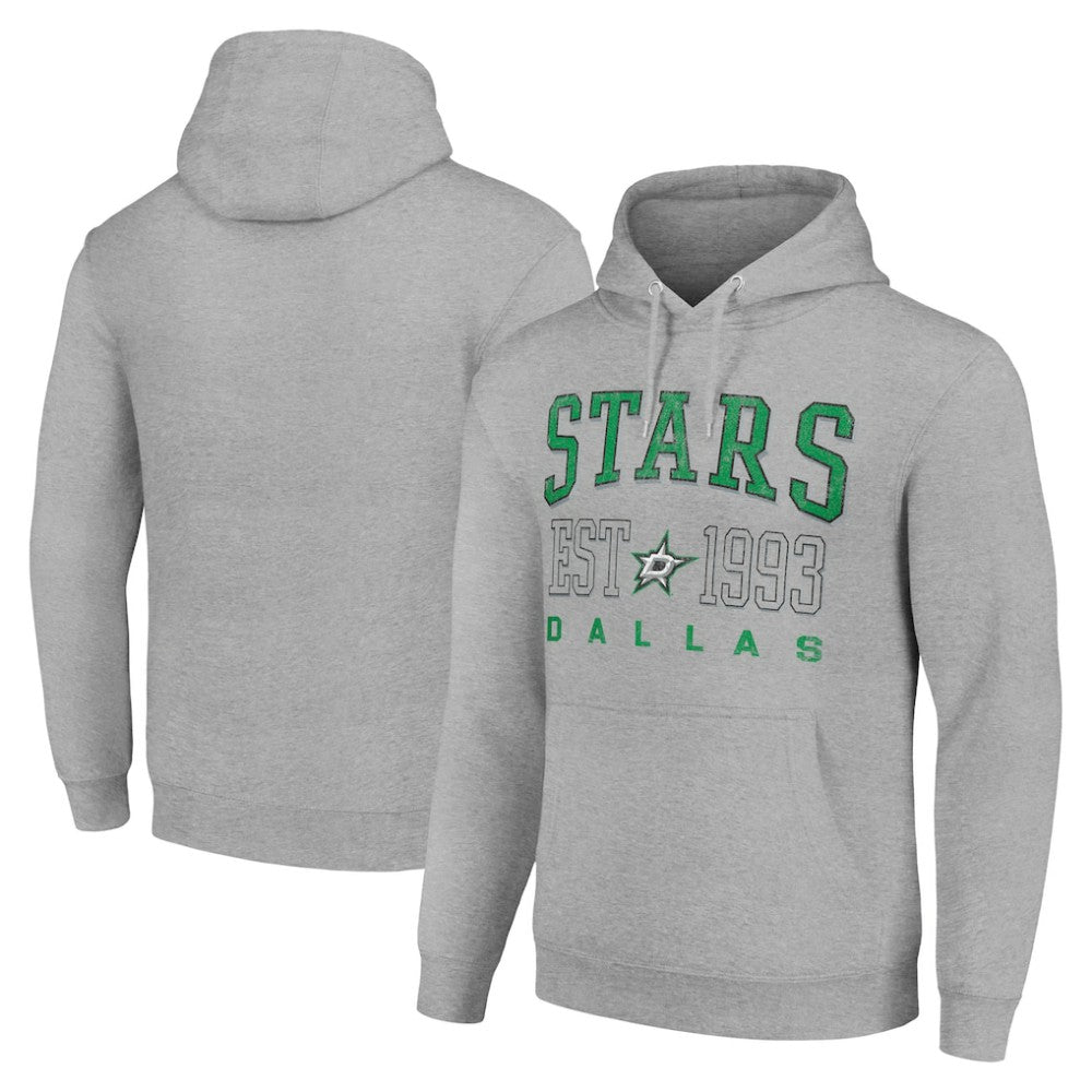 Dallas Stars - Starter Graphic Pullover Hoodie Heather Gray