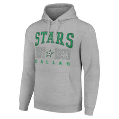 Dallas Stars - Starter Graphic Pullover Hoodie Heather Gray