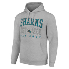 San Jose Sharks - Starter Graphic Pullover Hoodie Heather Gray