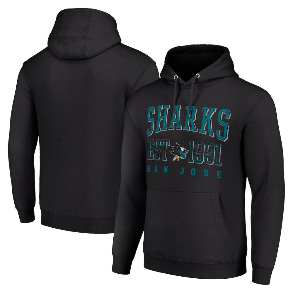 San Jose Sharks - Starter Graphic Pullover Hoodie Black