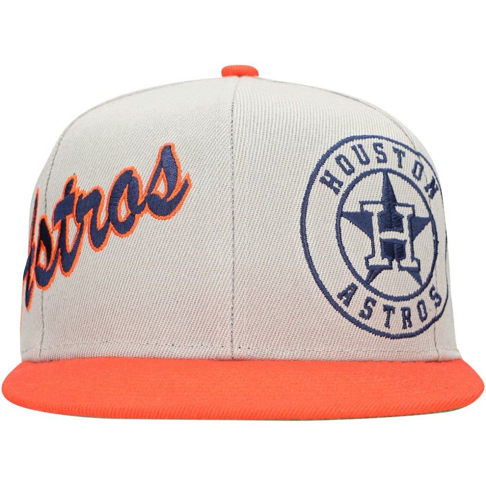 Houston Astros Mitchell & Ness Knock Out Panel Snapback Hat On Sale