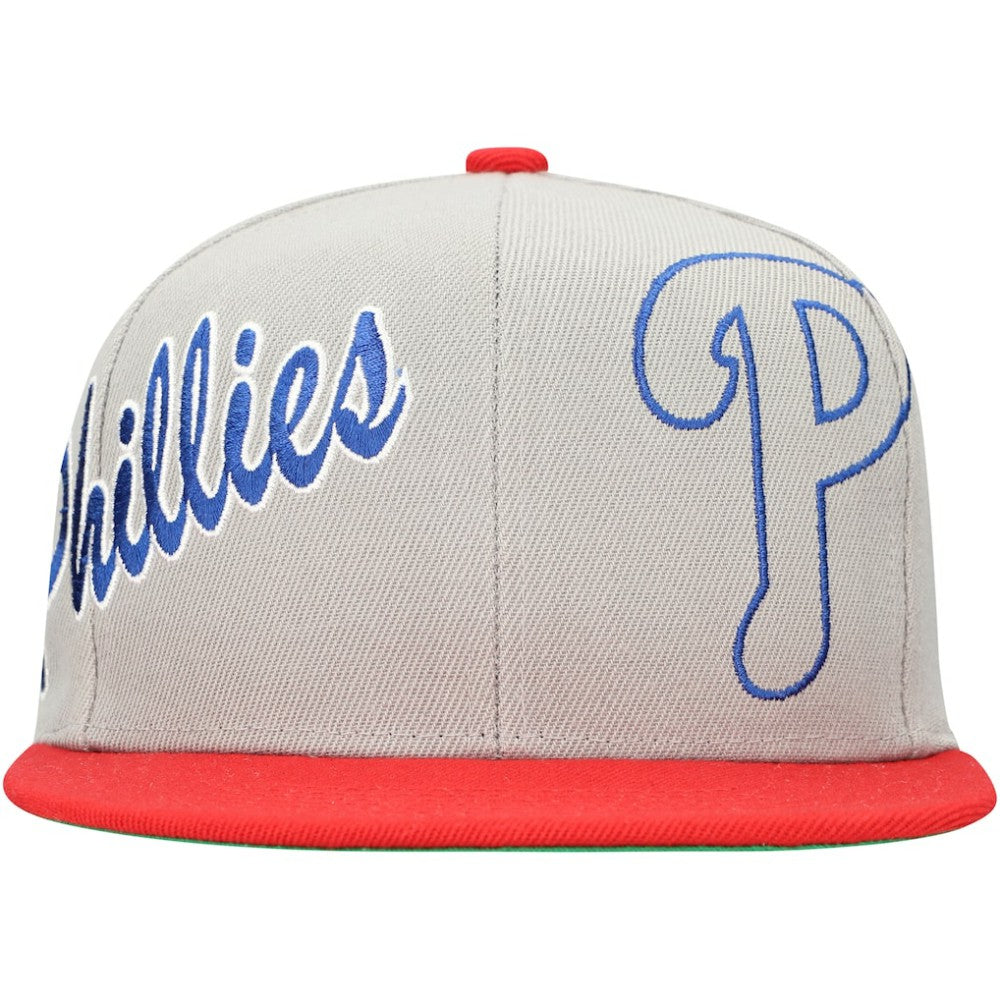 Philadelphia Phillies Mitchell & Ness Knock Out Panel Snapback Hat Clearance