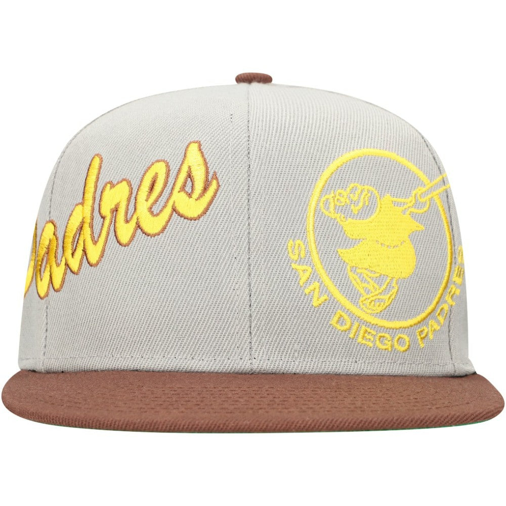 San Diego Padres Mitchell & Ness Knock Out Panel Snapback Hat discount