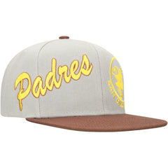 San Diego Padres Mitchell & Ness Knock Out Panel Snapback Hat discount