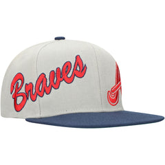 Atlanta Braves Mitchell & Ness Knock Out Panel Snapback Hat Clearance
