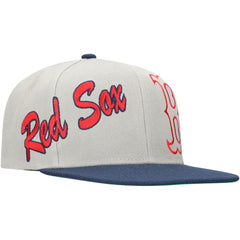 Boston Red Sox Mitchell & Ness Knock Out Panel Snapback Hat Online