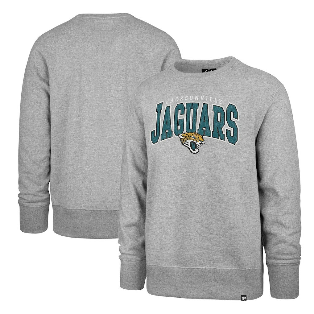 Jacksonville Jaguars '47 Varsity Block Headline Pullover Sweatshirt Gray - 47 brand