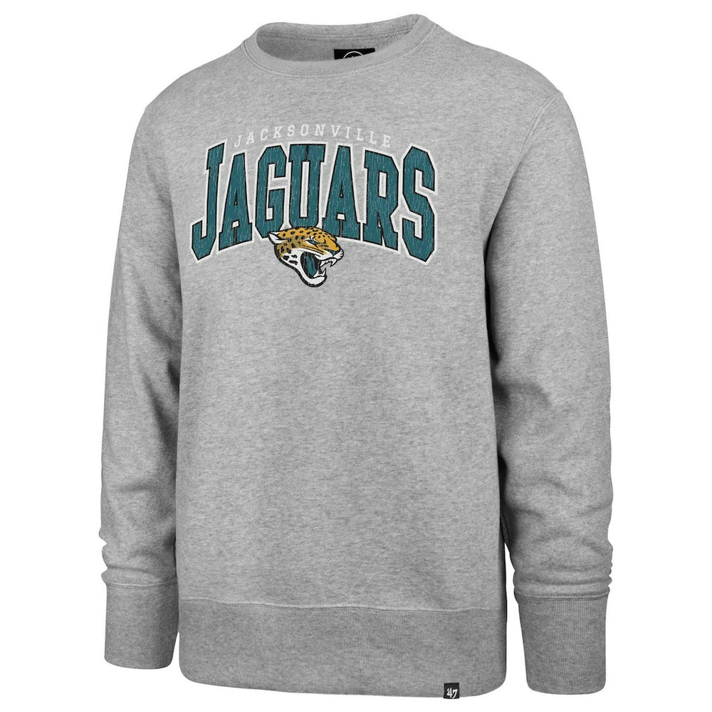 Jacksonville Jaguars '47 Varsity Block Headline Pullover Sweatshirt Gray - 47 brand