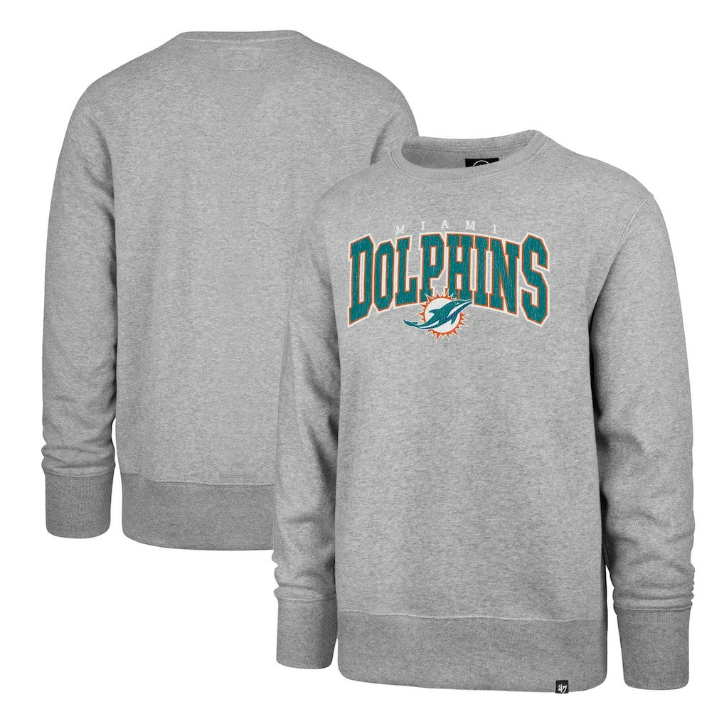 Miami Dolphins '47 Varsity Block Headline Pullover Sweatshirt Gray - 47 brand