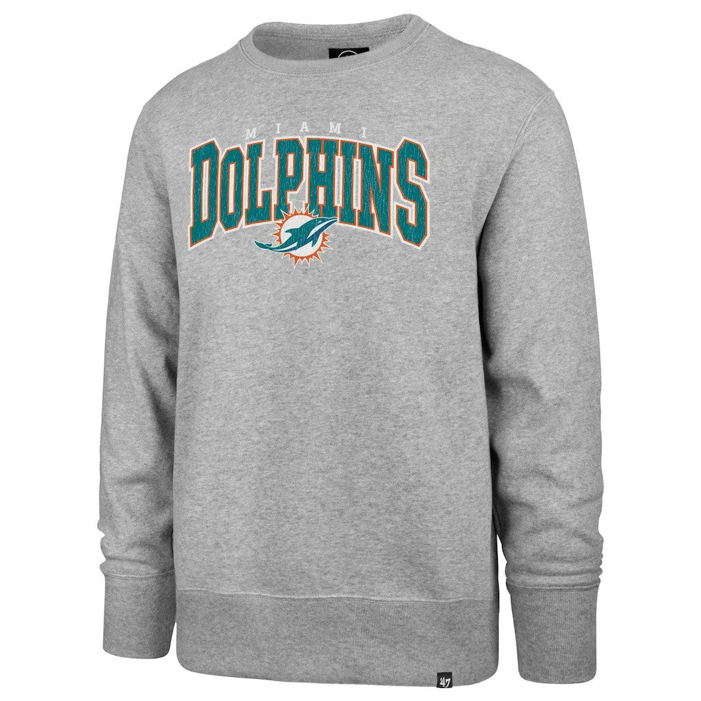 Miami Dolphins '47 Varsity Block Headline Pullover Sweatshirt Gray - 47 brand