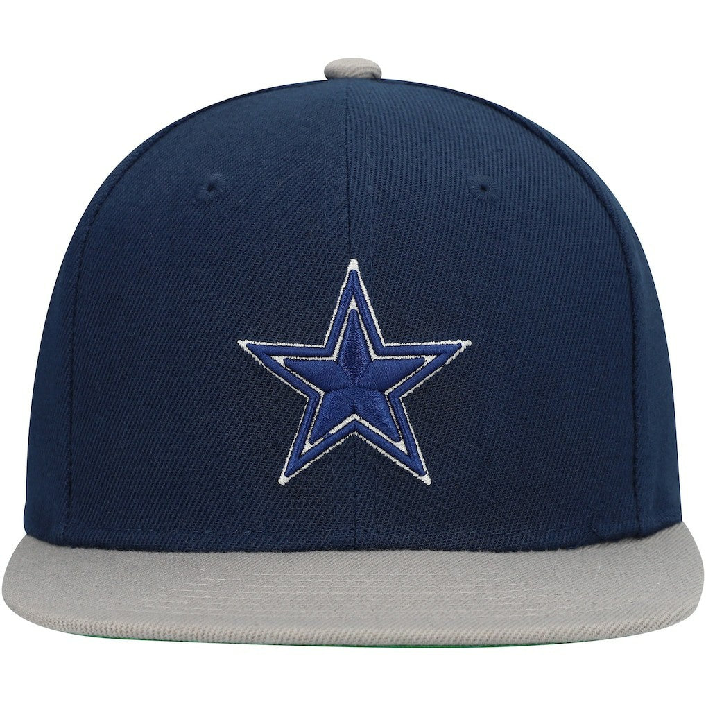 Dallas Cowboys Youth Two-Tone Snapback Hat Navy/Silver - Mitchell & Ness