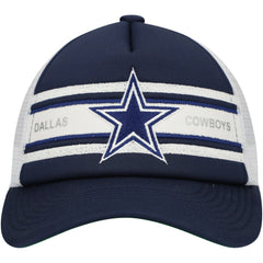 Dallas Cowboys Youth Stripe Trucker Adjustable Hat Navy - Mitchell & Ness