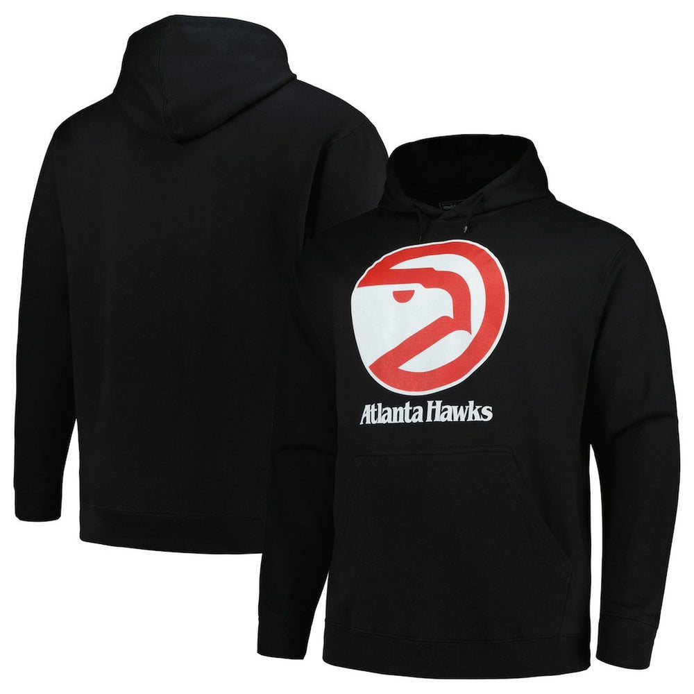 Mitchell & Ness - Atlanta Hawks Hardwood Classics Big & Tall Pullover Hoodie - Black