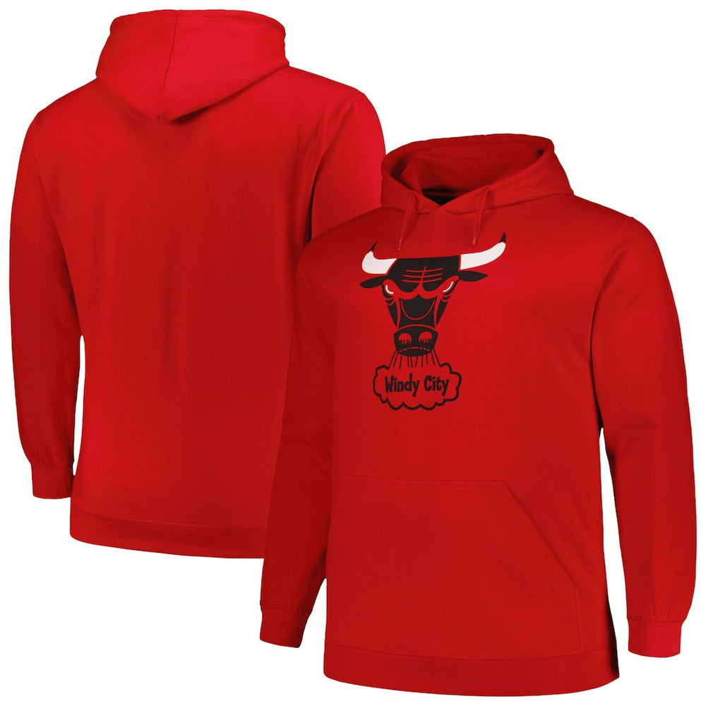 Mitchell & Ness - Chicago Bulls Hardwood Classics Big & Tall Pullover Hoodie - Red