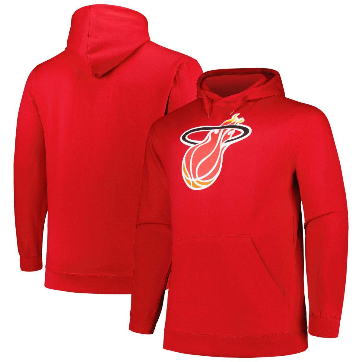 Mitchell & Ness - Miami Heat Hardwood Classics Big & Tall Pullover Hoodie - Red