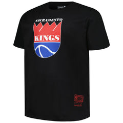 Mitchell & Ness - Sacramento Kings Big & Tall Hardwood Classics Vintage Logo T-Shirt - Black