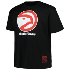 Mitchell & Ness - Atlanta Hawks Big & Tall Hardwood Classics Vintage Logo T-Shirt - Black