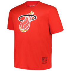 Mitchell & Ness - Miami Heat Big & Tall Hardwood Classics Vintage Logo T-Shirt - Red