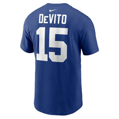 Tommy DeVito New York Giants Name & Number T-Shirt Royal - Nike