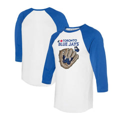 Toronto Blue Jays Tiny Turnip Unisex Butterfly Glove 3/4-Sleeve Raglan T-Shirt Online