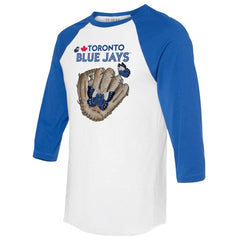 Toronto Blue Jays Tiny Turnip Unisex Butterfly Glove 3/4-Sleeve Raglan T-Shirt Online
