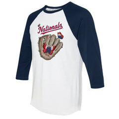 Washington Nationals Tiny Turnip Unisex Butterfly Glove 3/4-Sleeve Raglan T-Shirt Clearance