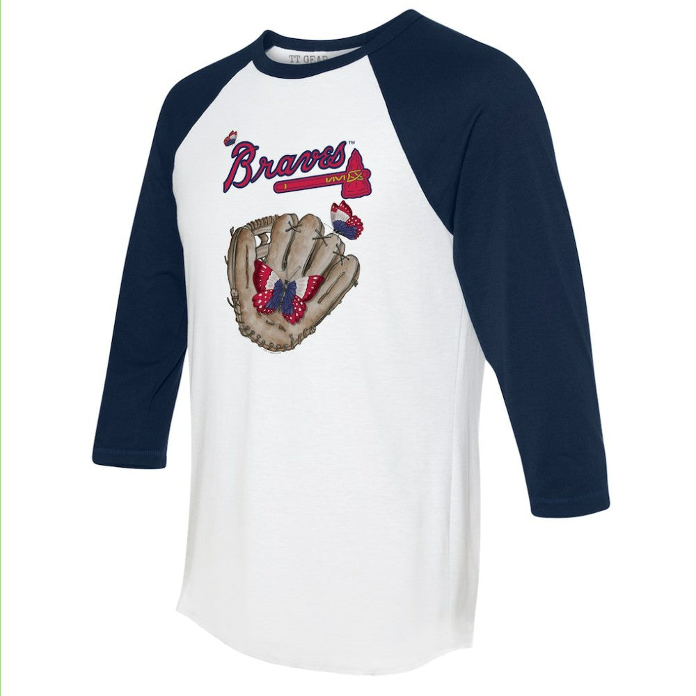 Atlanta Braves Tiny Turnip Unisex Butterfly Glove 3/4-Sleeve Raglan T-Shirt discount
