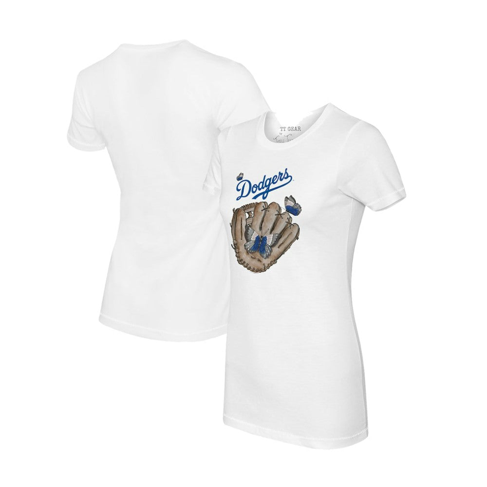 Los Angeles Dodgers Tiny Turnip Women's Butterfly Glove T-Shirt Sale