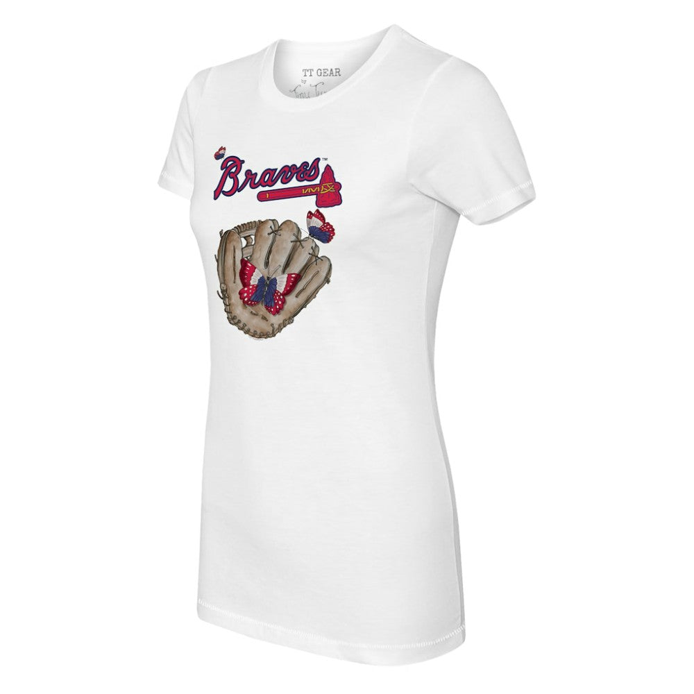 Atlanta Braves Tiny Turnip Women's Butterfly Glove T-Shirt Lifestyle