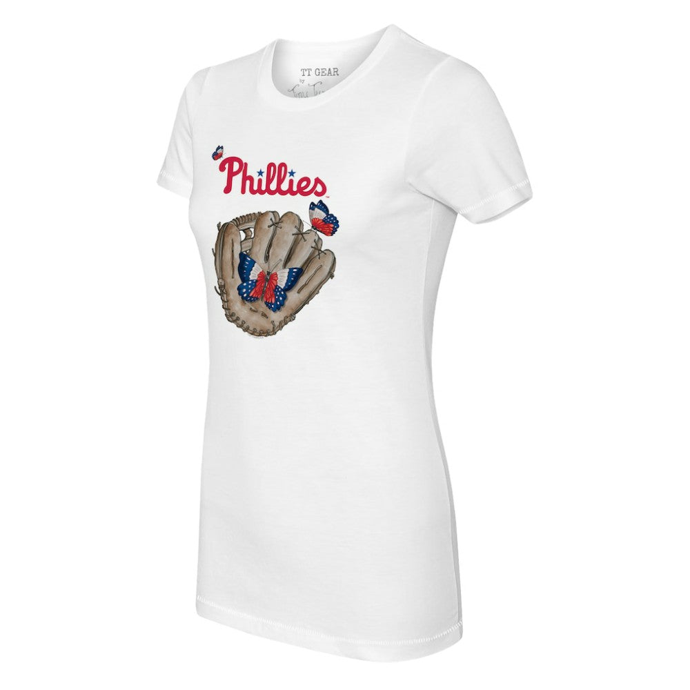Philadelphia Phillies Tiny Turnip Women's Butterfly Glove T-Shirt Lifestyle