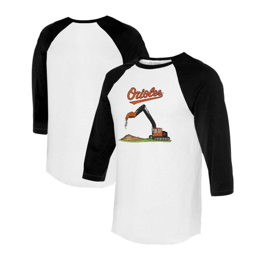 Baltimore Orioles Tiny Turnip Unisex Excavator 3/4-Sleeve Raglan T-Shirt Sale