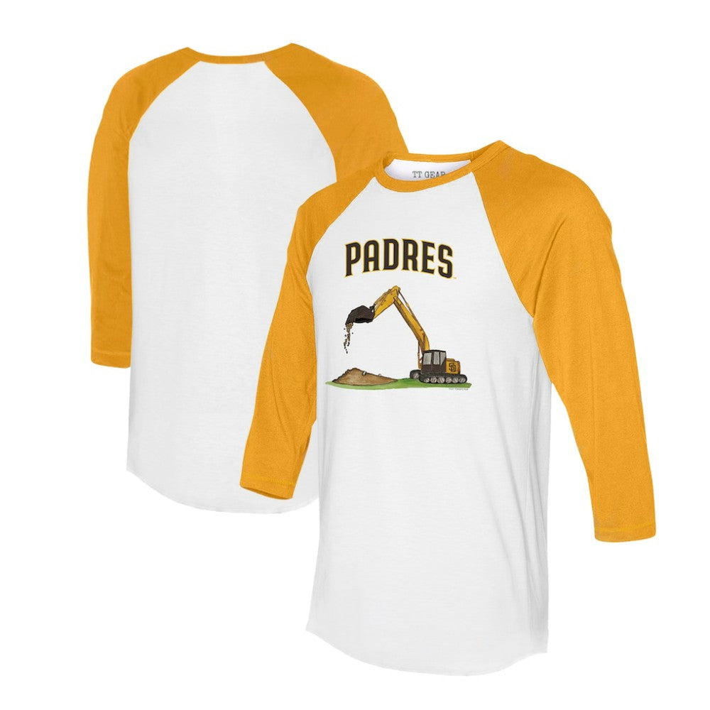 San Diego Padres Tiny Turnip Unisex Excavator 3/4-Sleeve Raglan T-Shirt Clearance
