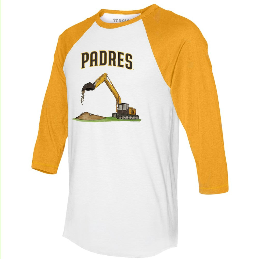 San Diego Padres Tiny Turnip Unisex Excavator 3/4-Sleeve Raglan T-Shirt Clearance