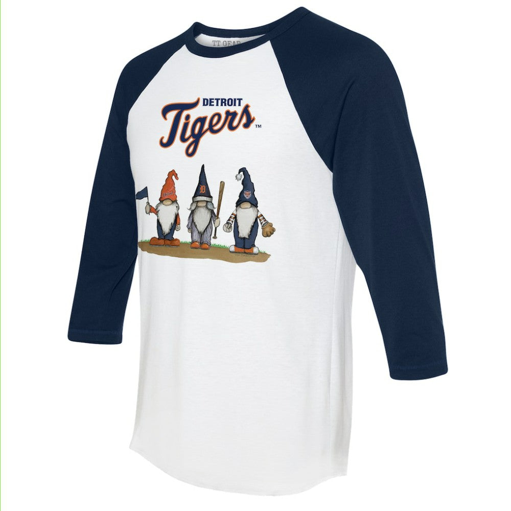 Detroit Tigers Tiny Turnip Unisex Gnomes 3/4-Sleeve Raglan T-Shirt discount