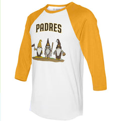 San Diego Padres Tiny Turnip Unisex Gnomes 3/4-Sleeve Raglan T-Shirt discount