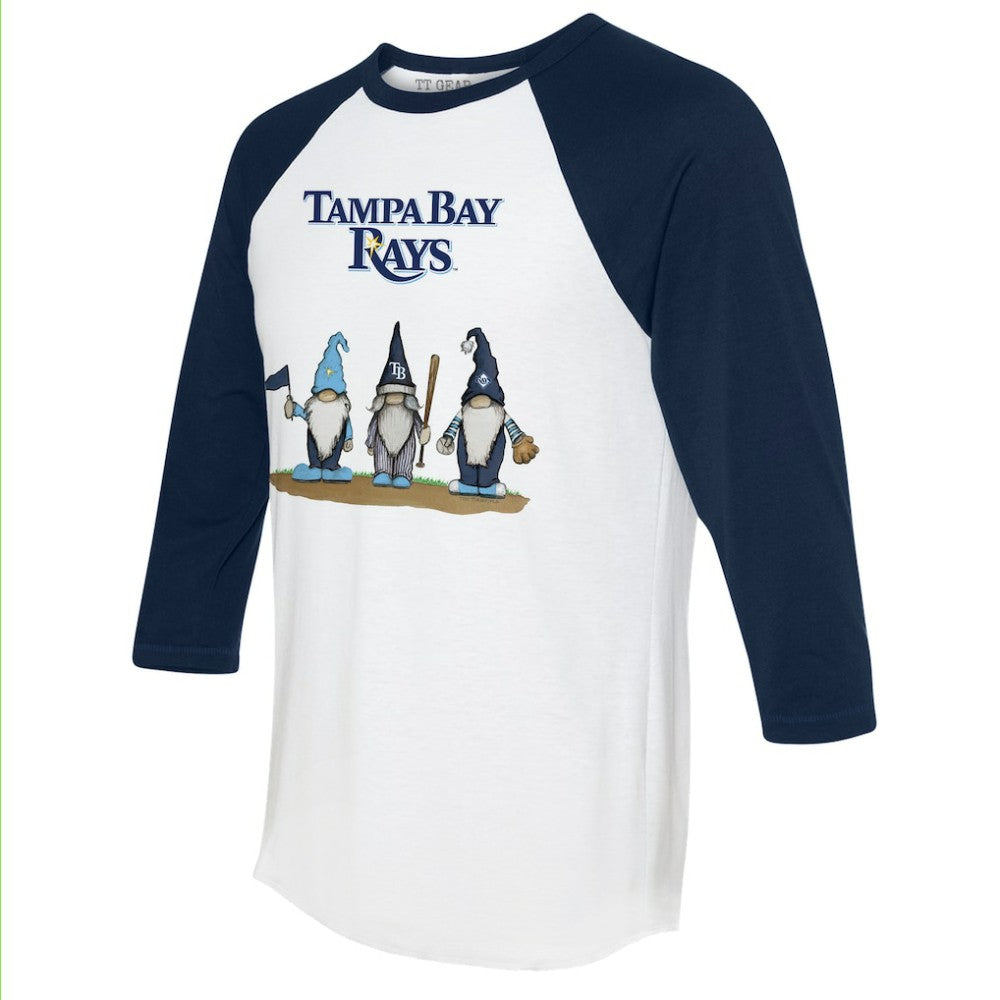 Tampa Bay Rays Tiny Turnip Unisex Gnomes 3/4-Sleeve Raglan T-Shirt for sale