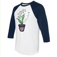 Washington Nationals Tiny Turnip Unisex Lilies & Ladybugs 3/4-Sleeve Raglan T-Shirt for sale