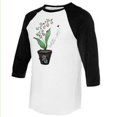 Chicago White Sox Tiny Turnip Unisex Lilies & Ladybugs 3/4-Sleeve Raglan T-Shirt On Sale