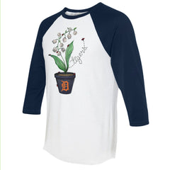 Detroit Tigers Tiny Turnip Unisex Lilies & Ladybugs 3/4-Sleeve Raglan T-Shirt Clearance