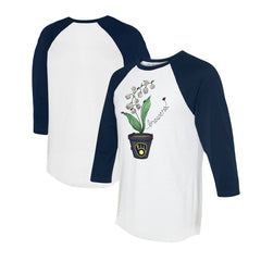 Milwaukee Brewers Tiny Turnip Unisex Lilies & Ladybugs 3/4-Sleeve Raglan T-Shirt discount