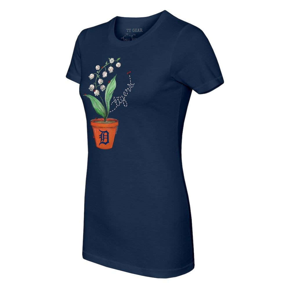 Detroit Tigers Tiny Turnip Women's Lilies & Ladybugs T-Shirt Clearance