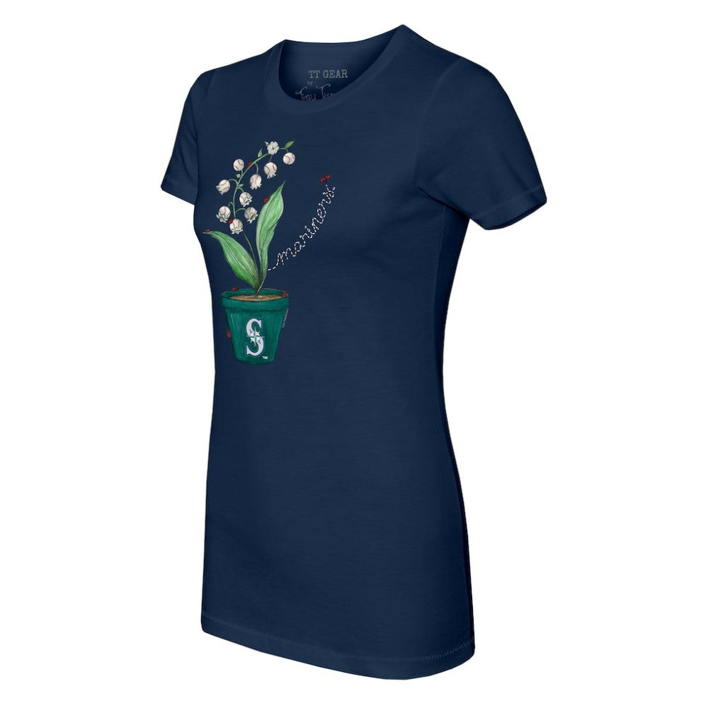 Seattle Mariners Tiny Turnip Women's Lilies & Ladybugs T-Shirt On Sale
